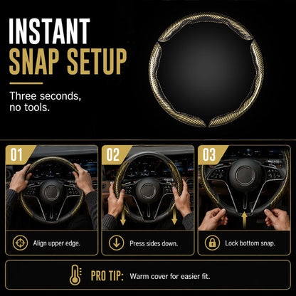 📢📢50% OFF !! ⏰Universal Carbon Fiber Steering Wheel Cover
