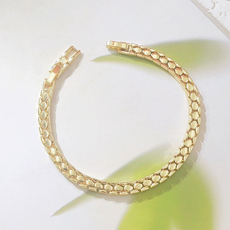📢📢42% OFF !! ⏰Women's Elegant Gold Color Chain Bracelet