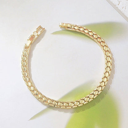 📢📢42% OFF !! ⏰Women's Elegant Gold Color Chain Bracelet