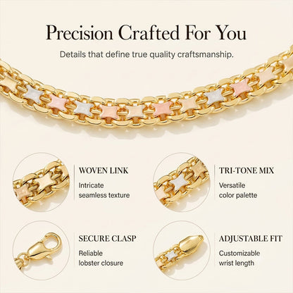 Women's Spliced Gold Chain Bracelet