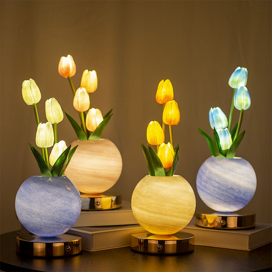 📢📢40% OFF !! ⏰Elegant Tulip Bouquet Night Light