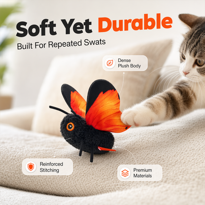 🐱🪸 50% OFF! ⚡ Smart Sensing Automatic Flapping Butterfly Cat Toy – Interactive Electric Pet Play Toy for Indoor Cats