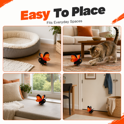 🐱🪸 50% OFF! ⚡ Smart Sensing Automatic Flapping Butterfly Cat Toy – Interactive Electric Pet Play Toy for Indoor Cats