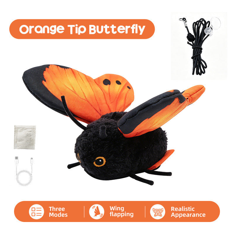 🐱🪸 50% OFF! ⚡ Smart Sensing Automatic Flapping Butterfly Cat Toy – Interactive Electric Pet Play Toy for Indoor Cats