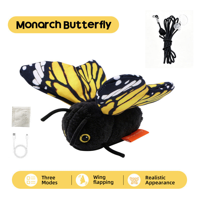 🐱🪸 50% OFF! ⚡ Smart Sensing Automatic Flapping Butterfly Cat Toy – Interactive Electric Pet Play Toy for Indoor Cats