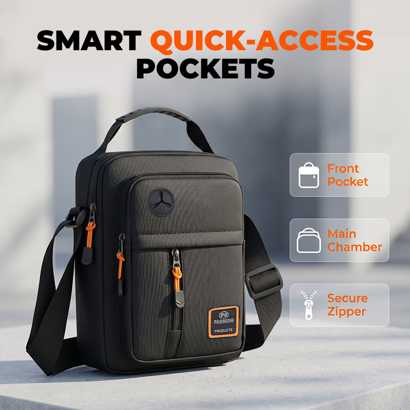 🎉 2026 Sale — Over 34200 Sold! 📢Men's Lightweight Oxford Shoulder Crossbody Bag｜Water-resistant Multi-Pocket Commuter Sling Bag ✨
