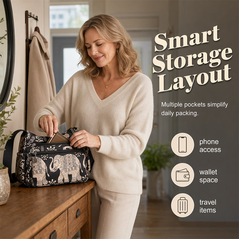 👜Women's Elegant Nylon Travel Messenger Bag – Large Capacity, Lightweight & Stylish.
