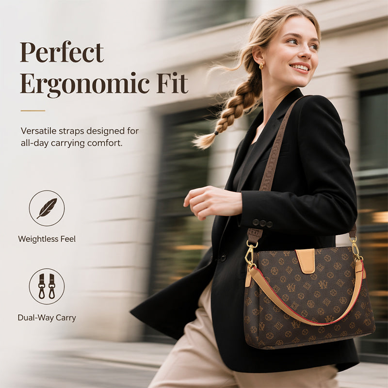 🎉 2026 Sale — Over 31,000 Sold! 💞 Women’s Vintage Monogram Bucket Bag with Adjustable Shoulder Strap