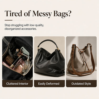 🎉 2026 Sale — Over 31,000 Sold! 💞 Women’s Vintage Monogram Bucket Bag with Adjustable Shoulder Strap