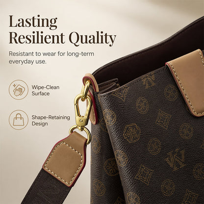🎉 2026 Sale — Over 31,000 Sold! 💞 Women’s Vintage Monogram Bucket Bag with Adjustable Shoulder Strap