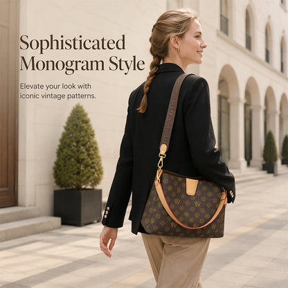 🎉 2026 Sale — Over 31,000 Sold! 💞 Women’s Vintage Monogram Bucket Bag with Adjustable Shoulder Strap