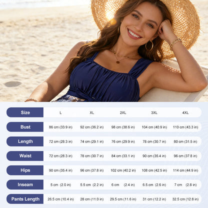 🎉 2026 Sale — Over 36,200 Sold!🌊 Plus Size Tummy Control 2‑Piece Swimsuit Set – Elegant ✨