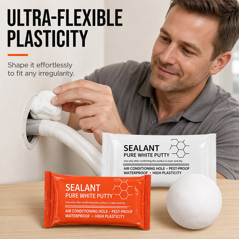 📢📢50% OFF !! ⏰🧱 Waterproof Wall Hole Sealing Clay for Air Conditioner Pipes — 6-Pack Moldable Sealant Putty for Pipe Gaps & Wall Holes | Tool-Free Application