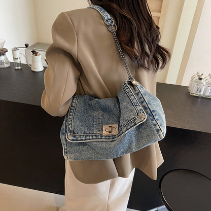 📢📢40% OFF !! ⏰Retro Large Capacity Chain Strap Shoulder Bag