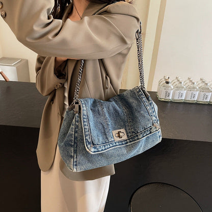 📢📢40% OFF !! ⏰Retro Large Capacity Chain Strap Shoulder Bag
