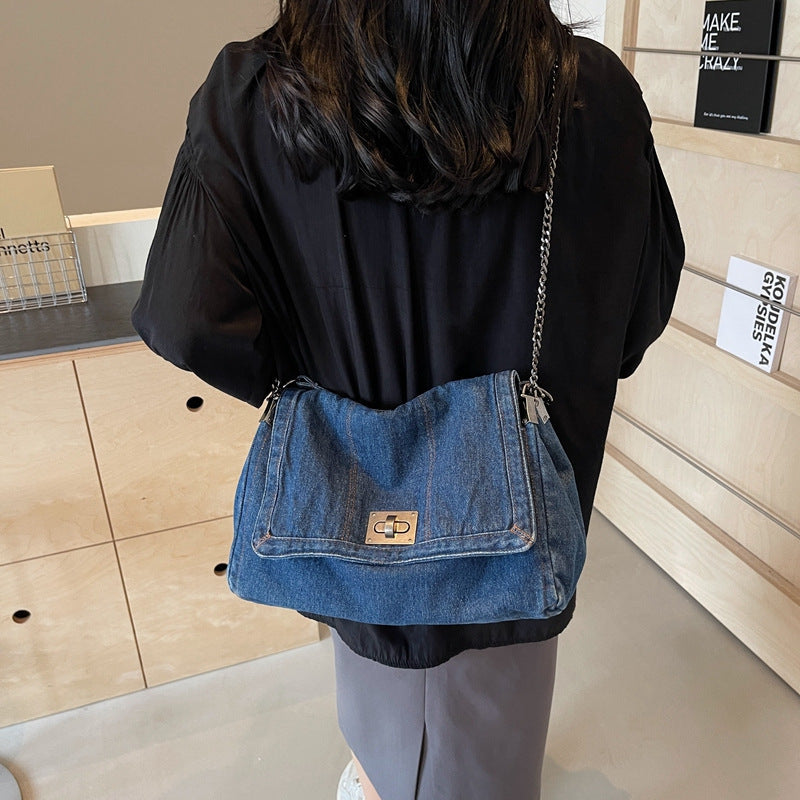 📢📢40% OFF !! ⏰Retro Large Capacity Chain Strap Shoulder Bag