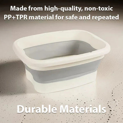 🦶 LIMITED TIME 50% OFF! ✨ Collapsible Foot Spa Basin with Lid – Portable Silicone Foot Soak Tub with Massage Rollers for Home Relaxation 🛁