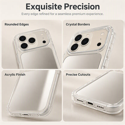 💞 Shockproof Makeup Mirror Phone Case – Slim, Integrated HD Mirror & Armor Grade Protection ✨