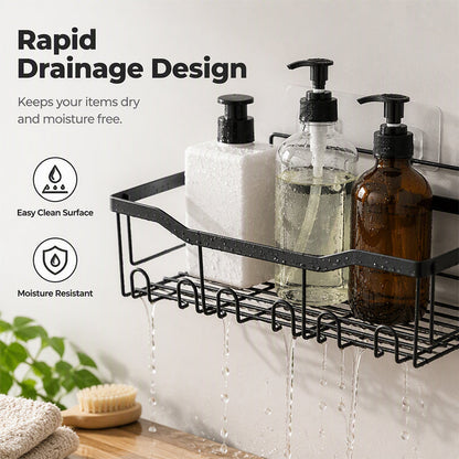 Drill-Free Bathroom Shelf Set