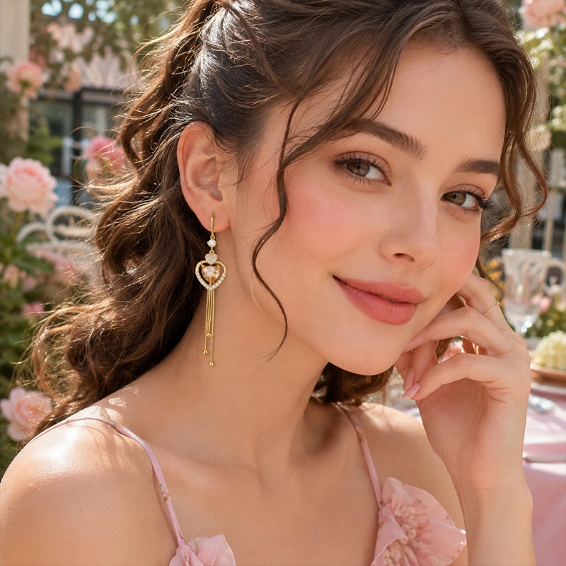 📢📢42% OFF !! ⏰ 2026 Sale — Over 29,500 Sold!💖 Statement Heart Tassel Earrings