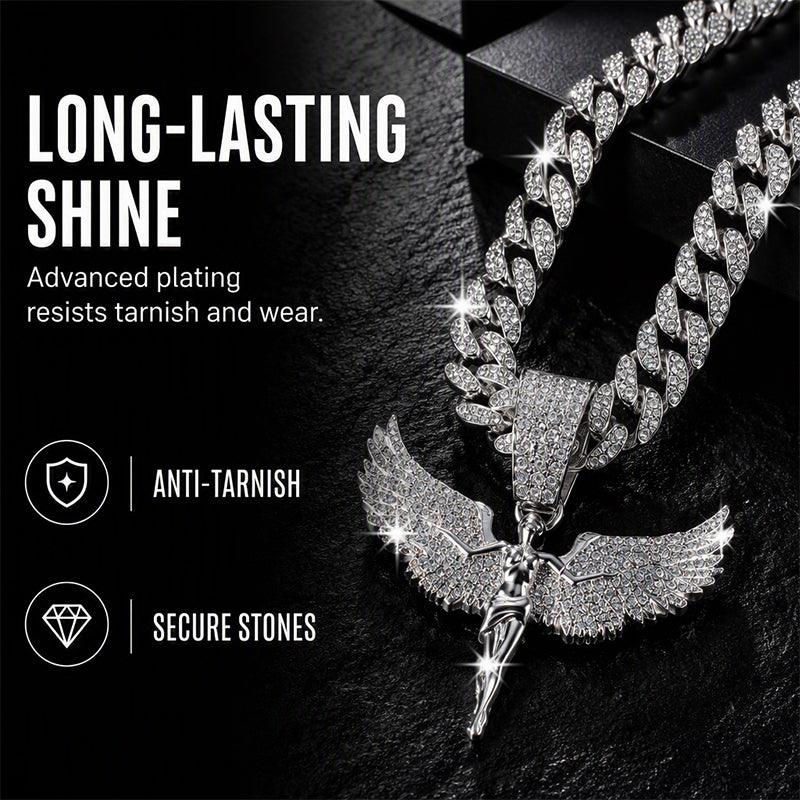 📢📢40% OFF !! ⏰Men's Sprakling Rhinestone Pendant Necklace