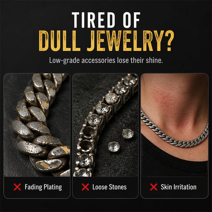 📢📢40% OFF !! ⏰Men's Sprakling Rhinestone Pendant Necklace