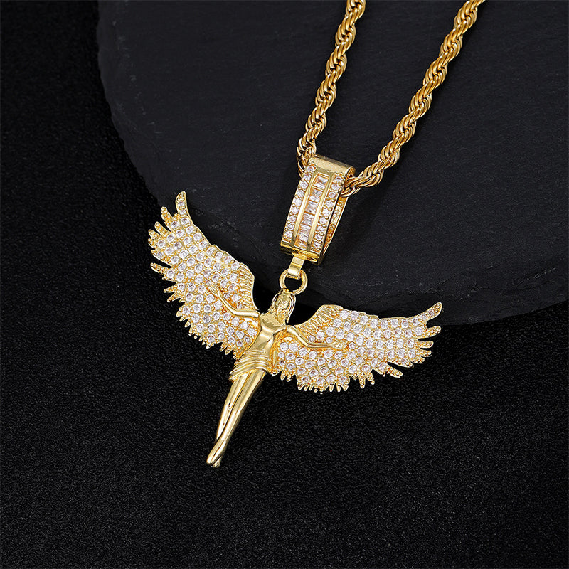📢📢40% OFF !! ⏰Men's Sprakling Rhinestone Pendant Necklace