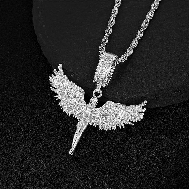 📢📢40% OFF !! ⏰Men's Sprakling Rhinestone Pendant Necklace