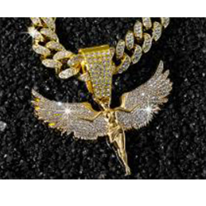 📢📢40% OFF !! ⏰Men's Sprakling Rhinestone Pendant Necklace