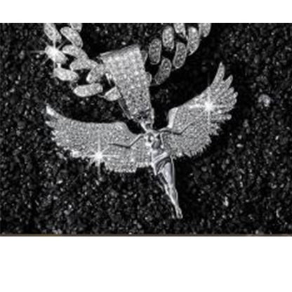 📢📢40% OFF !! ⏰Men's Sprakling Rhinestone Pendant Necklace