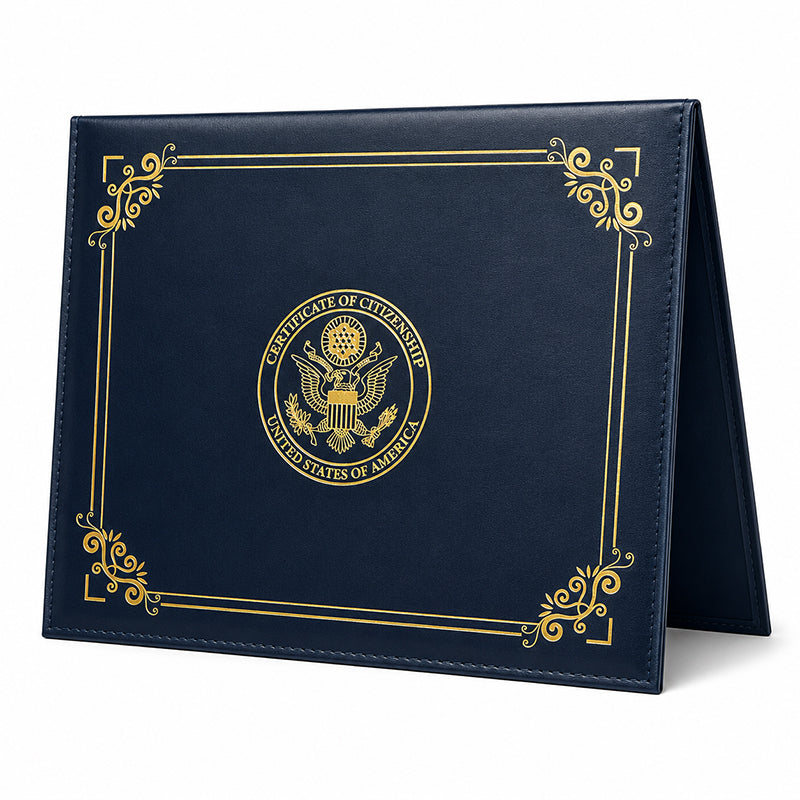📢📢40% OFF !! ⏰United States Birth Certificate Holder Elegant Gold Foil Protective Cover