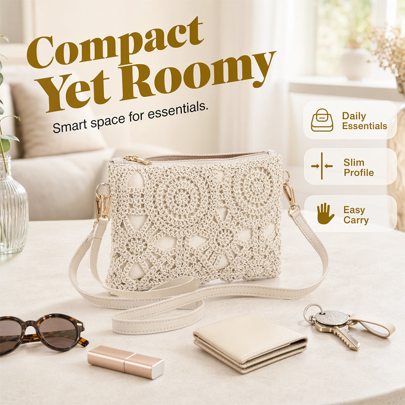 Versatile Floral Crossbody Bag