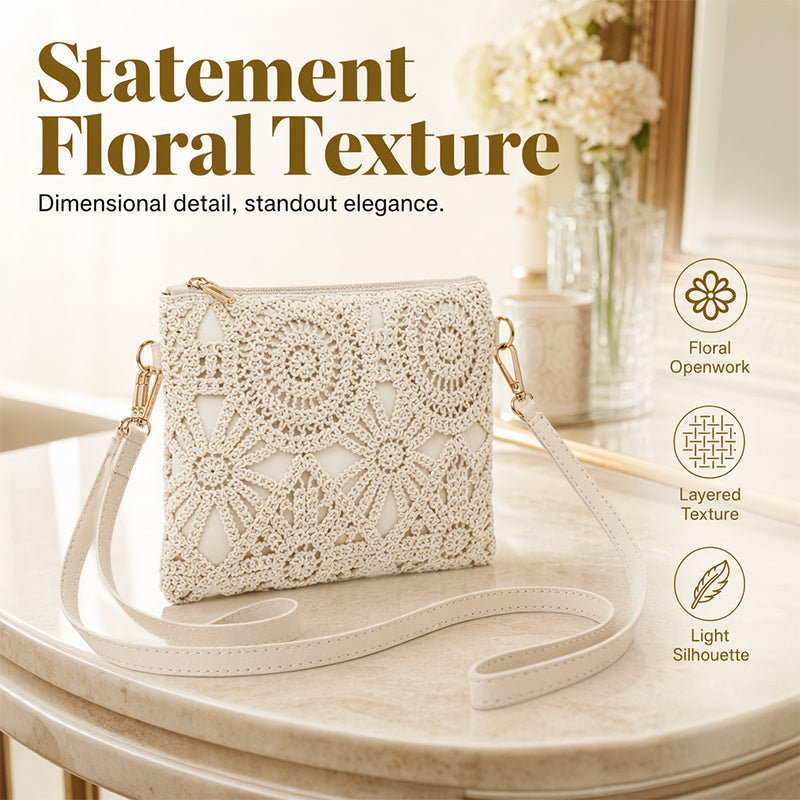 Versatile Floral Crossbody Bag