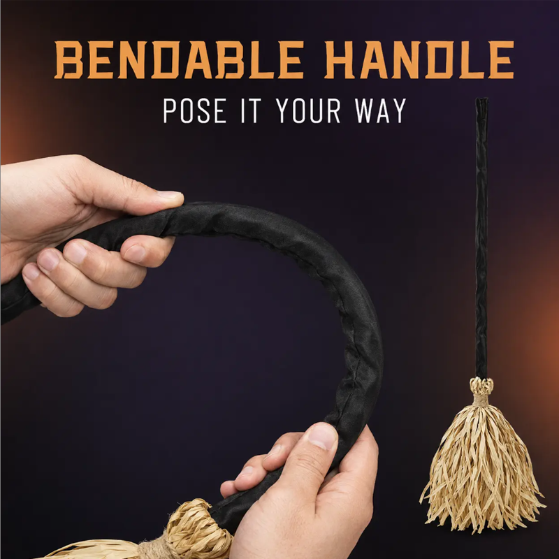 🧙 Bring Your Garden to Life This Halloween – Animated Witch Broom with Lights & Spooky Sounds