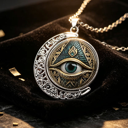 🎉 LIMITED TIME 50% OFF! 👁️ Vintage All Seeing Eye Pendant Necklace – Intricate Motif, Lightweight Zinc Alloy & Versatile Style ✨
