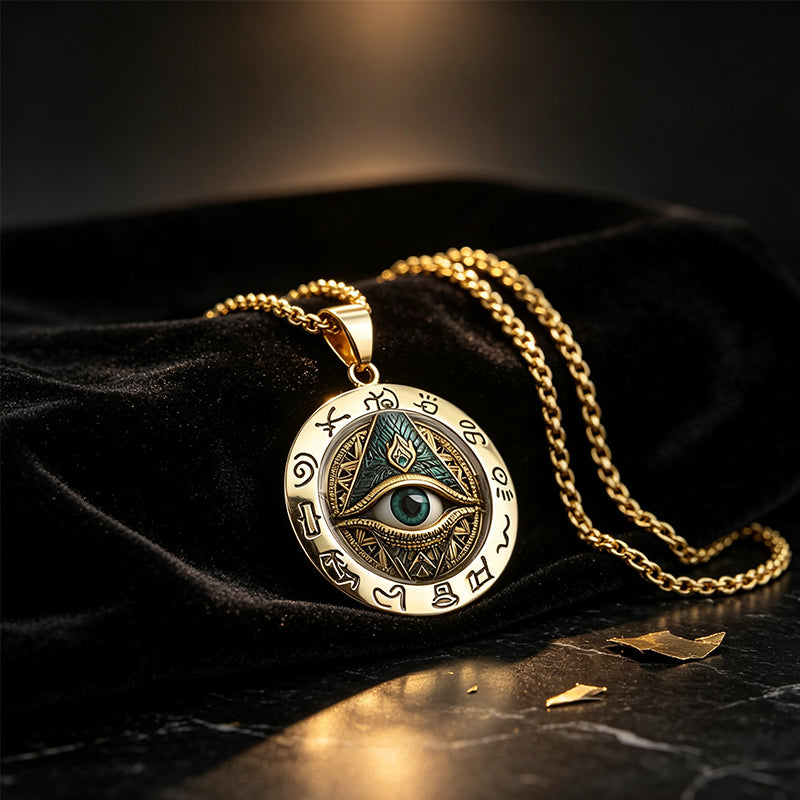 🎉 LIMITED TIME 50% OFF! 👁️ Vintage All Seeing Eye Pendant Necklace – Intricate Motif, Lightweight Zinc Alloy & Versatile Style ✨