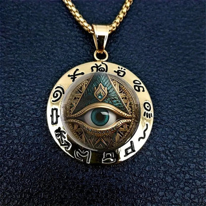 🎉 LIMITED TIME 50% OFF! 👁️ Vintage All Seeing Eye Pendant Necklace – Intricate Motif, Lightweight Zinc Alloy & Versatile Style ✨