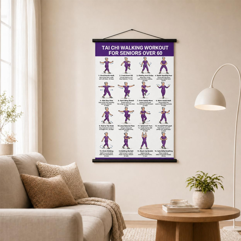 Tai Chi Workout Poster for Seniors
