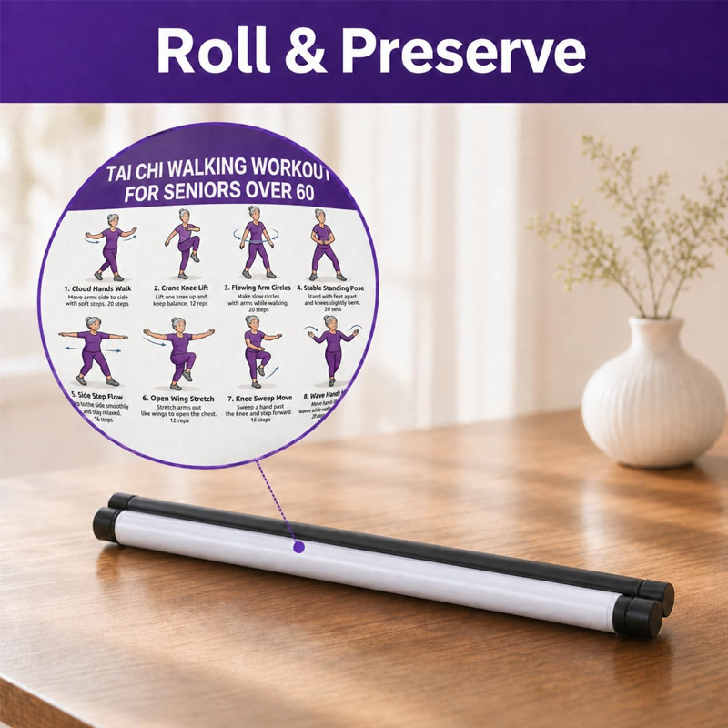 Tai Chi Workout Poster for Seniors