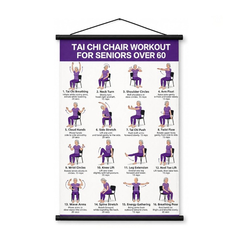 Tai Chi Workout Poster for Seniors