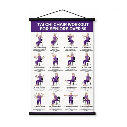 Tai Chi Workout Poster for Seniors