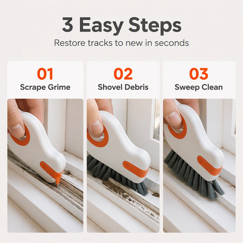 🧹 BUY 1 GET 1 FREE! ⚡ 2‑in‑1 Window Groove Cleaning Brush – Labor‑saving, Ergonomic, Durable ✨