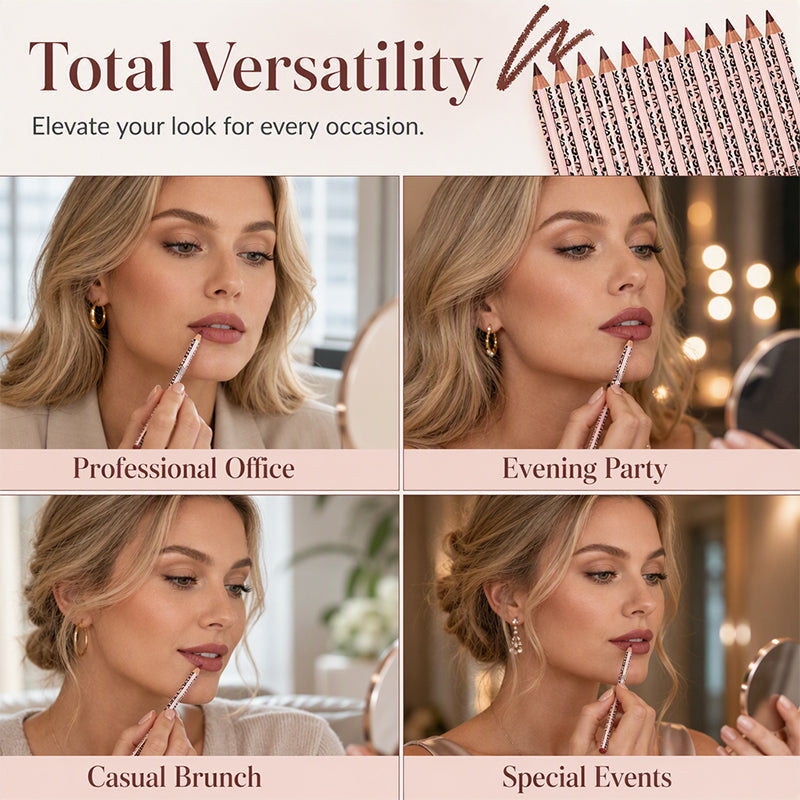 💄 Define & Hold All Day – 12-Color Matte Lip Liner Set, Smudge-Proof & Long-Lasting.