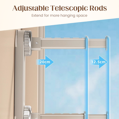 📢📢40% OFF !! ⏰ Foldable Telescopic Suction-Cup Hanger Rack – No-Drill Retractable Clothes Drying Pole