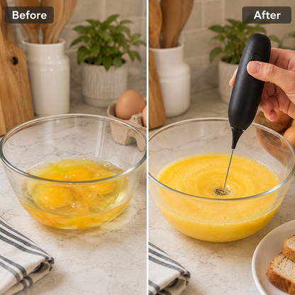 Handheld Electric Milk Frother and Coffee Stirrer