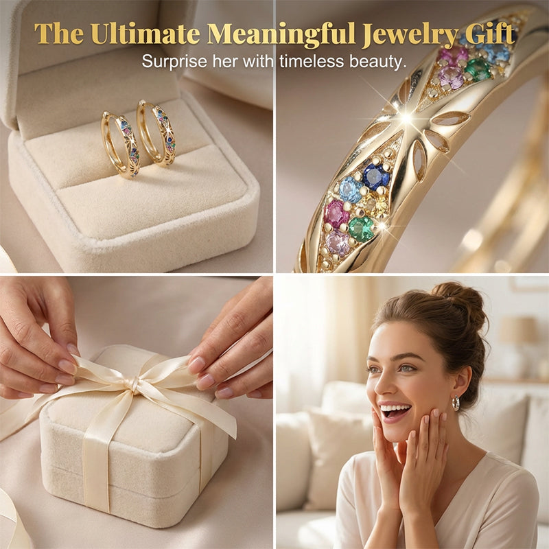 📢📢30% OFF !! ⏰ Sparkling Zircon Hollow Hoop Earrings
