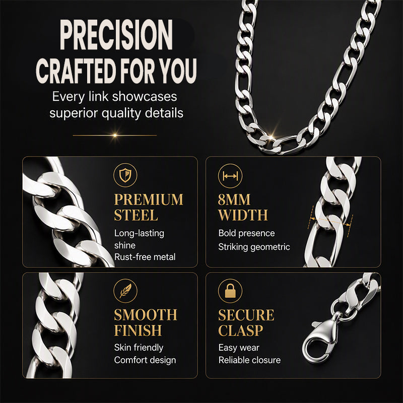 Silver Tone Stainless Steel Chain Necklace