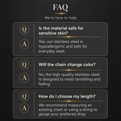Silver Tone Stainless Steel Chain Necklace