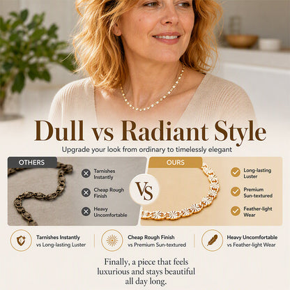 💫 Women's Elegant Gold Plated Flat Chain Necklace – Timeless Shine, Premium Finish & Versatile Daily Wear – A Must-Have Accessory for Every Woman 💖