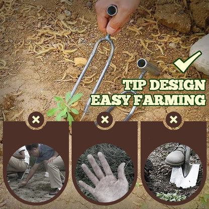 🌱 LIMITED‑TIME 50% OFF! ⚡ Compact 2‑Tooth Garden Weed Puller – Sharp Prongs, Sturdy Iron, Hand‑Held ✨